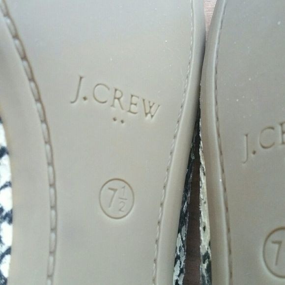 J.Crew Factory Coco Snake Print Flats Size 7.5 - Picture 8 of 8